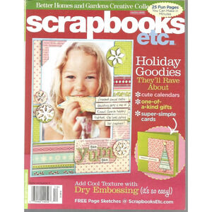 Scrapbooks Etc November December 2008 Holiday Goodies Dry Embossing Calendars